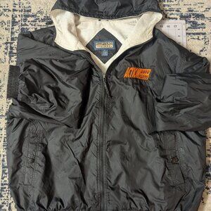 XL, Black, Harvard Square utility jacket /wind breaker, fleece lined w/hood